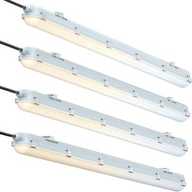 4FT Vapor Tight LED Fixture, 60W/50W/40W/30W 7800LM LED Vapor Proof Light Fixture 6000K/5000K/4000K/3500K/3000K,100-277V, ETL Listed