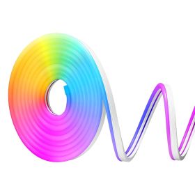 LED Neon Rope Light, 16.4 ft, Flexible RGB-IC LED Strip Light, Control with App/Remote, Works with Alexa & Google Assistant, Music Syncing